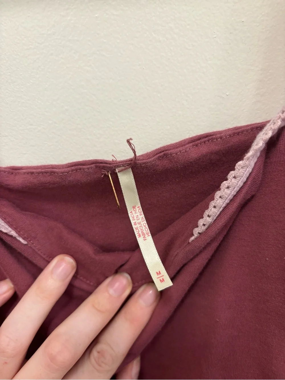 Free People Two-Tone Pink Going Out Top